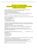 American Government Graded  Straighterline Final Exam&vert; 140 QUESTIONS&vert; WITH COMPLETE SOLUTIONS