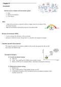 Investments - Business studies  gr 12 IEB summaries/notes