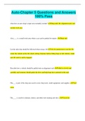 Auto-Chapter 5 Questions and Answers 100&percnt; Pass