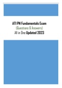 ATI PN Fundamentals Exam - (Questions & Answers) Scored 98% All in One Latest Update 2023