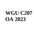 WGU C207 OA 2023 | Data Driven Decision Making
