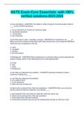 NATE Exam-Core Essentials -with 100&percnt; verified solutions-2023-2024