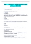 NATE Exam-Core Essentials -with latest solutions-2023-2024