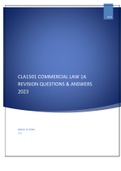 CLA1501 REVISION QUESTION AND ANSWERS 2023