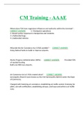 CM Training - AAAE 2023