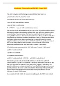 Pediatric Primary Care PNCB 1 Exam 2023