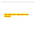 WIS 2552 Exam 1 Questions and Answers