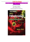 Test Bank For Porth's Pathophysiology Concepts of Altered Health 10th Edition by Norris (Full Test bank with all Chapters complete, Answers verified 100%)