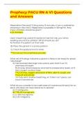Prophecy PACU RN A V1 Questions  and Answers