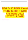 NSG 6435 FINAL EXAM STUDY GUIDE 3 WITH ANSWERS 2023 LATEST UPDATE.