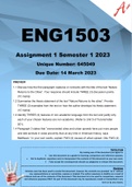 ENG1503 Assignment 1 Semester 1 2023 (645049)