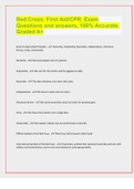 Red Cross&colon; First Aid&sol;CPR&comma; Exam Questions and answers&comma; 100&percnt; Accurate&comma; Graded A&plus;