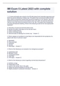 IMI Exam 5 Latest 2023 with complete solution