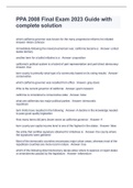 PPA 2008 Final Exam 2023 Guide with complete solution