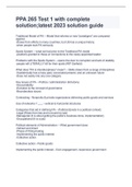 PPA 265 Test 1 with complete solution&semi;latest 2023 solution guide