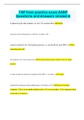 FNP from practice exam AANP Questions and Answers Graded A