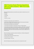 CRC Practice Exam Review Questions with accurate answers, 100% Accurate, Graded A+