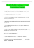 Florida Traffic violation 4 Hour Course With Solution