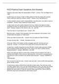 HUD Practice Exam Questions And Answers