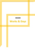 Class notes Hesiod Works & Days 11 pages  ISBN:9780872201798