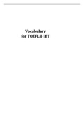 Vocabulary for TOEFL® iBT