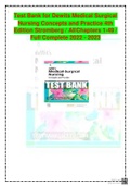 Test Bank for Dewits Medical Surgical Nursing Concepts and Practice 4th Edition Stromberg / All Chapters 1-49 / Full Complete 2022 - 2023