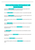 Fluids and Electrolytes &vert;84 Questions&vert; with Correct Answers