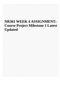 NR361 WEEK 4 ASSIGNMENT: Course Project Milestone 1 Latest Updated
