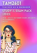 TAM2601 Exam and Study Pack for 2023 (This is the latest) (Assignments, Notes and Exam Q&A until October 2022) - Everything you need! (SEARCHABLE)