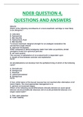 NDEB QUESTION 4 EXAM TEST QUESTIONS AND ANSWERS NEW UPDATED AND COMPLETE GUIDE SOLUTION&vert;100&percnt; VERIFIED&period;