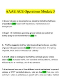 AAAE ACE Operations Module 3 Questions and Answers 100&percnt; Pass