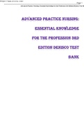Advanced Practice Nursing Essential Knowledge for the Profession 3rd Edition Denisco Test Bank.