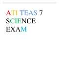 ATI TEAS 7 SCIENCE EXAM WITH ALL THE ANSWERS 2023 GRADE A+