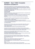 NUR601 - Test 1 With Complete Solutions Graded A&plus;