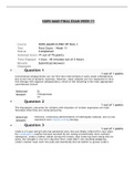 NURS-6660 FINAL EXAM WEEK 11&vert;NURS-6660 FINAL EXAM Q&A ANSWERED CORRECTLY