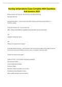 Nursing Jurisprudence Exam Complete With Questions And Answers 2023