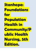 Stanhope: Foundations for Population Health in Community/Public Health Nursing, 5th Edition