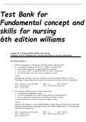 Test Bank for Fundamental Concepts and Skills for Nursing 6th Edition by Williams &lpar;all chapters&rpar;