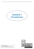 FORMULARIUM - Statistiek 1, 1 BA HW