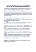 Swimming Pool Operator Certification Questions With Verified Answers 100&percnt;&period;