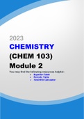 PORTAGE LEARNING CHEM 103 MODULE 2 EXAM 2023