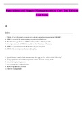 Operations and Supply Management the Core 2nd Edition Test Bank (Answer Key at the End)