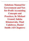 Government and Not-for-Profit Accounting Concepts and Practices 8th Edition By Michael Granof&comma; Saleha Khumawala&comma; Thad Calabrese&comma; Daniel Smith &lpar;Solutions Manual&rpar;