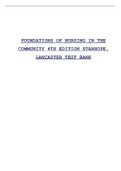 FOUNDATIONS OF NURSING IN THE COMMUNITY 4TH EDITION STANHOPE&comma; LANCASTER TEST BANK