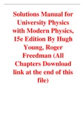 University Physics with Modern Physics 15th Edition By Hugh Young, Roger Freedman (Solutions Manual)