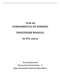 FUNDAMENTAL OF NURSING PROCEDURE MANUAL for PCL course