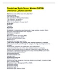 Disciplined Agile Scrum Master &lpar;DASM&rpar;  &lpar;Answered&rpar; Complete Solution