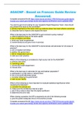 AGACNP - Based on Frances Guide Review Complete answered 2022&period;pdf