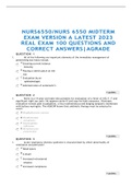  NURS6550&sol;NURS 6550 MIDTERM EXAM VERSION A LATEST 2023 REAL EXAM 100 QUESTIONS AND CORRECT ANSWERS&vert;AGRADE