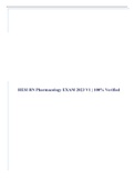 HESI RN Pharmacology EXAM 2023 V1 | 100% Verified